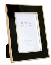 Load image into Gallery viewer, Black Enamel Frame with Rose Gold Edge 5x7 by Tipperary Crystal - 10359