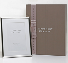Load image into Gallery viewer, White Mount Silver Plated Frame 5x7 by Tipperary Crystal  - 125087
