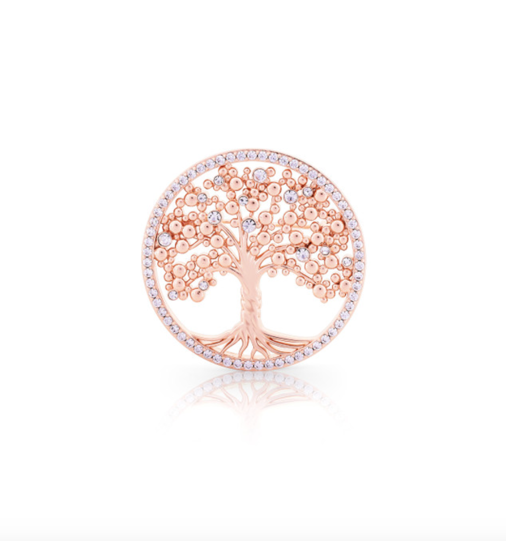 Tree Of Life Brooch in Rose Gold by Tipperary Crystal - 166011