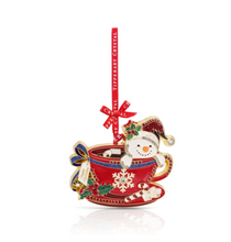 Load image into Gallery viewer, Tipperary-Sparkle Snowman In A Teacup Decoration-188532