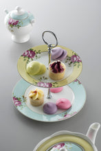 Load image into Gallery viewer, Anysley - Rose Pattern 2 Tier Cake Plate