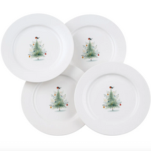 Load image into Gallery viewer, Aynsley - Little Robin Christmas Tree Tea Plates - 40910

