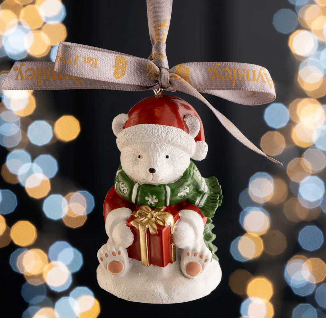 Aynsley - Polar Bear & Gift Hanging Ornament - 30802