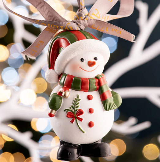 Aynsley Christmas – Snowman Candy Cane Ornament- XMAS30794