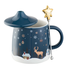 Load image into Gallery viewer, Belleek Christmas – Belleek Living Winter Scene Lidded Mug - 9518
