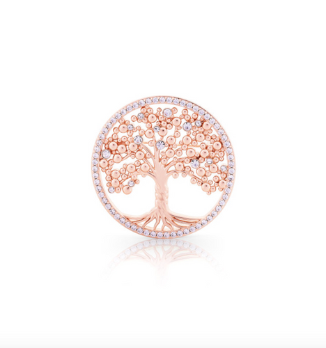 Tree Of Life Brooch in Rose Gold by Tipperary Crystal - 166011