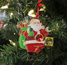 Load image into Gallery viewer, Tipperary - Santa &amp; Lantern – Gem Decoration 167353
