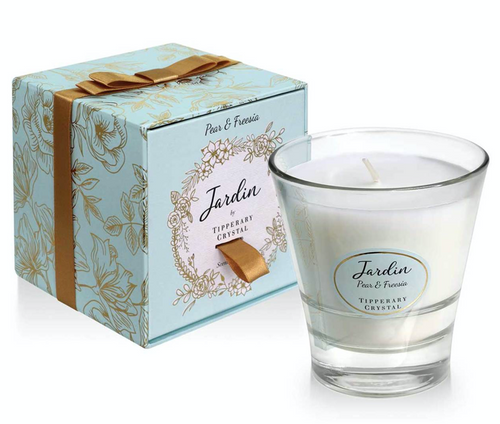 Jardin Candle from Tipperary Crystal.  Pear&Freesia.   Burn Time 40-45 hours   