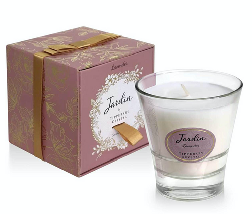 Jardin Candle from Tipperary Crystal.  Lavender.  Burn Time 40-45 hours