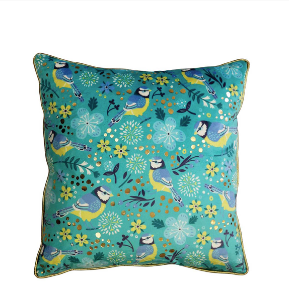 Tipperary - Birdy Blue-Tit Cushion