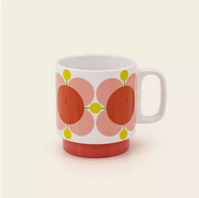 Load image into Gallery viewer, Orla Kiely - Set Of Two Mugs Atomic Flower in Bubblegum &amp; Basil
