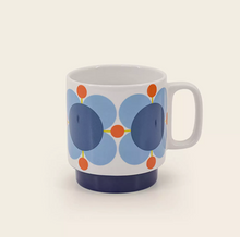 Load image into Gallery viewer, Orla Kiely Set Of Two Mugs Atomic Flower Sky/Sunflower

