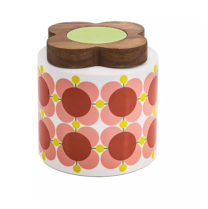 Orla Kiely - Atomic Flower Ceramic Bubble Gum Storage Jar