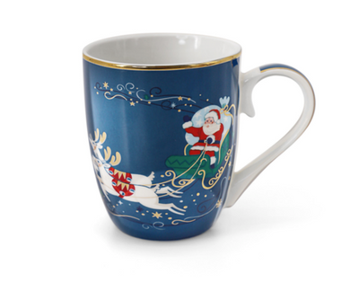 Tipperary Crystal – Single Mug Santa on Sleigh in Gift Box. 152830