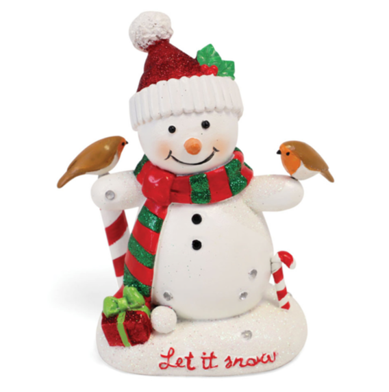 Tipperary Crystal – Christmas Snowman with Robins. 147751