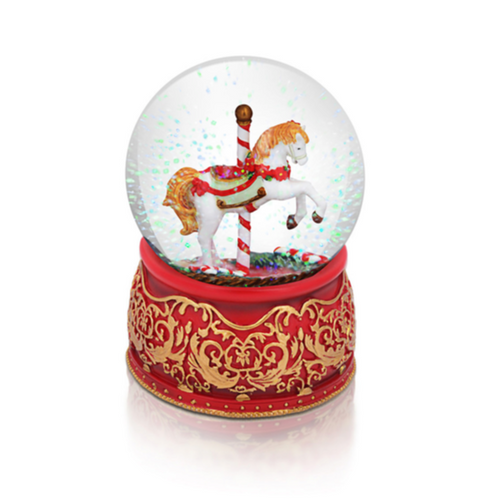 Tipperary Crystal – Christmas Carousel Snow Globe. 145443