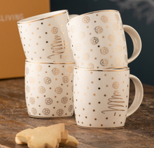 Load image into Gallery viewer, Belleek - Merry And Bright Set of 4 Mugs
