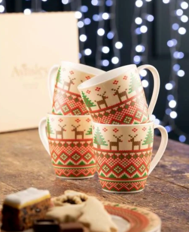 Aynsley - Set of 4 Christmas Jumper Mugs