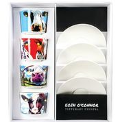 Tipperary - Eoin O Connor Set Of Four Cappuccino Cups and Saucers